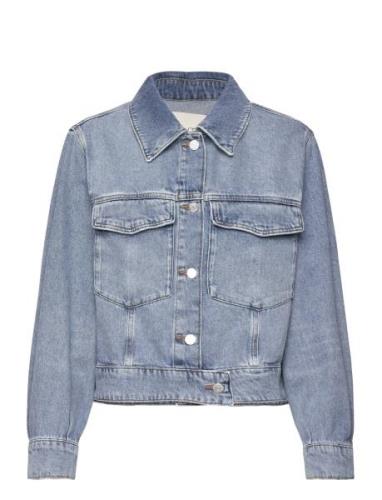 Cropped Denim Jacket Jakke Denimjakke Blue GANT