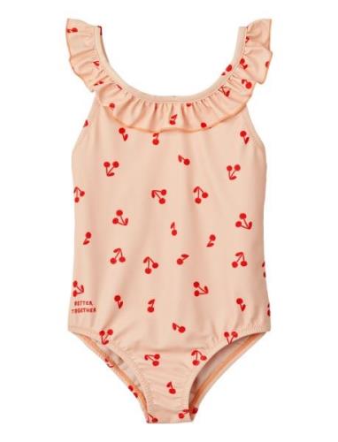 Kallie Printed Swimsuit Badedragt Badetøj Pink Liewood