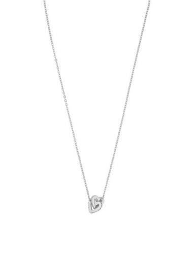 Connected Pendant Neck Heart 42 S/Clear Accessories Jewellery Necklace...