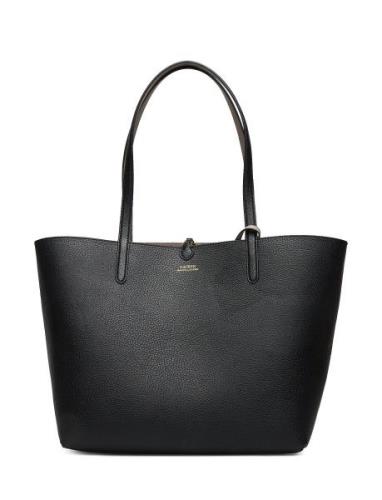 Faux-Leather Reversible Tote Bag Shopper Taske Black Lauren Ralph Laur...