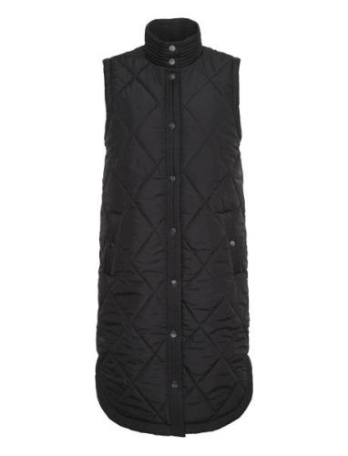 Kameria Quilted Waist Coat Vests Padded Vests Black Kaffe