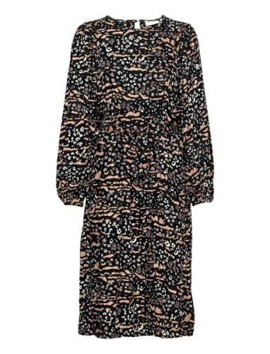 Kaerina Dress Knælang Kjole Multi/patterned Kaffe