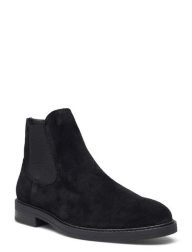 Slhblake Suede Chelsea Boot Noos Støvlet Chelsea Boot Black Selected H...