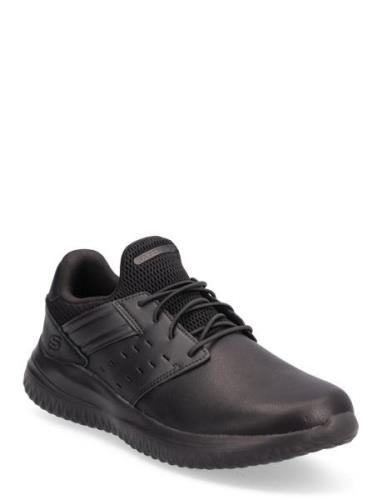 Mens Delson 3.0 Low-top Sneakers Black Skechers