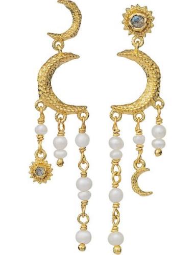 Astrea Earring Ørestickere Smykker Gold Maanesten