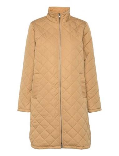 Slffilly Quilted Coat Quiltet Jakke Beige Selected Femme