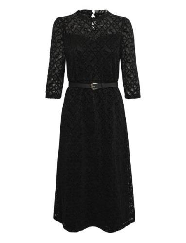 Crgila Lace Dress - Zally Fit Knælang Kjole Black Cream