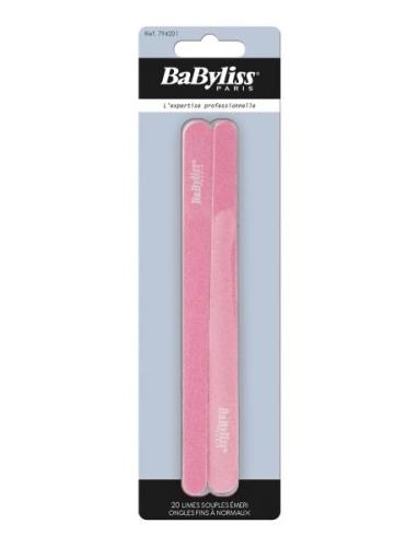 20 Emery Boards Long Neglepleje Pink Babyliss Paris