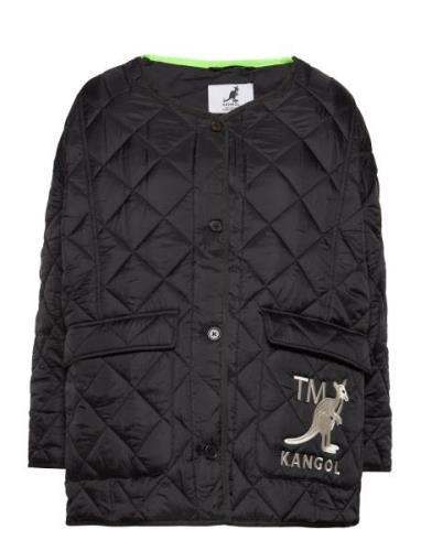 Kg Hana Quilted Jacket Quiltet Jakke Black Kangol