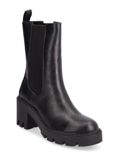 Biagisella High Chelsea Boot Carnation Shoes Chelsea Boots Black Bianc...