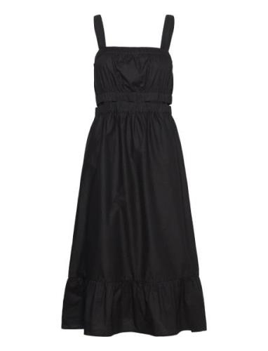 Objramilla S/S Long Dress 126 Knælang Kjole Black Object