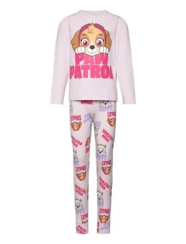 Nmfjum Pawpatrol Nightset Noos Cplg Pyjamassæt Pink Name It