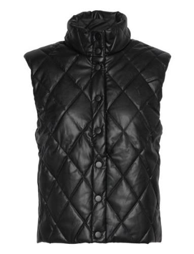 Kamelani Pu Waistcoat Vests Padded Vests Black Kaffe