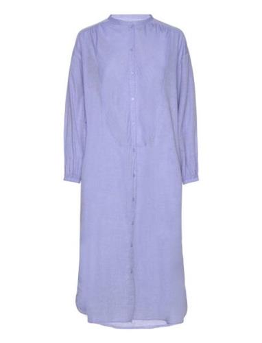 Lauren Shirtdress Chambray Knælang Kjole Blue Moshi Moshi Mind