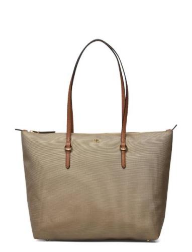 Nylon Medium Keaton Tote Bag Shopper Taske Beige Lauren Ralph Lauren