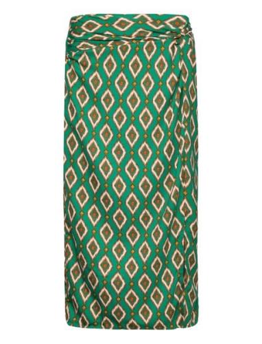 Onlleah Knot Skirt Ex Ptm Knælang Nederdel Green ONLY