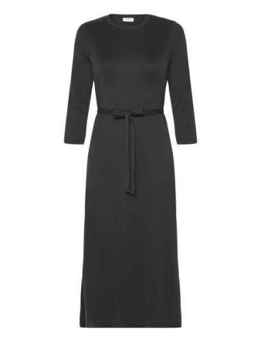 Mschbirdia Lynette 3/4 Dress Knælang Kjole Black MSCH Copenhagen