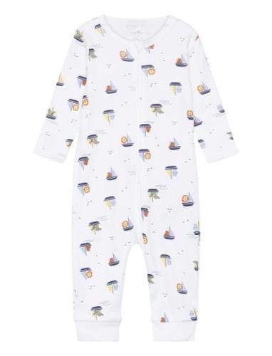 Nbmnightsuit Zip Boats Pyjamas Sie Jumpsuit White Name It