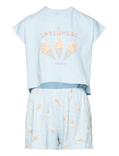 Nkfnightset Cap Icecream Pyjamassæt Blue Name It