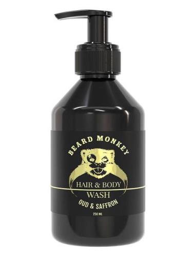 Hair & Body Wash Oud & Saffron Shower Gel Badesæbe Nude Beard Monkey