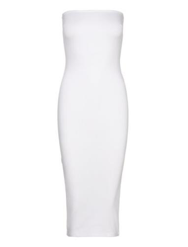 Tube Dress Knælang Kjole White Gina Tricot