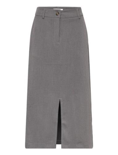 Mschhenrika Skirt Lang Nederdel Grey MSCH Copenhagen