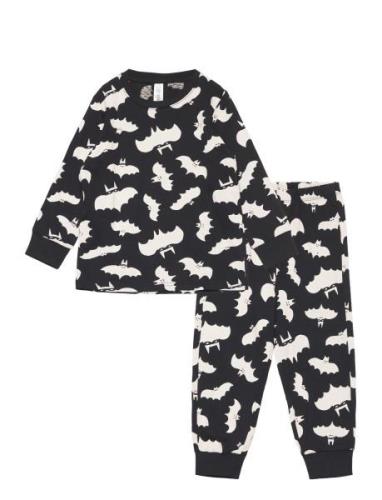 Pajama Halloween Skeleton Pyjamassæt Black Lindex