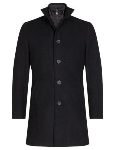 Bs Ontario Slim Fit Coat Uldfrakke Frakke Black Bruun & Stengade