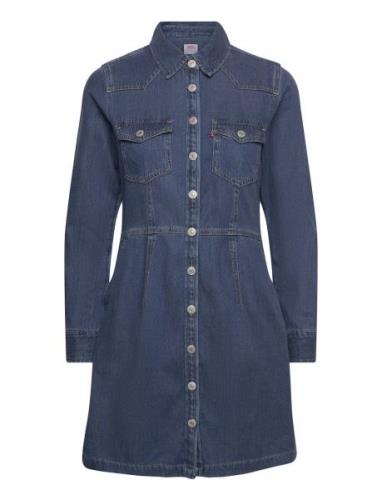 Otto Western Dress Square Deal Kort Kjole Blue LEVI´S Women