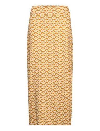 Costa Skirt Flower Pop Lang Nederdel Gold Naja Lauf