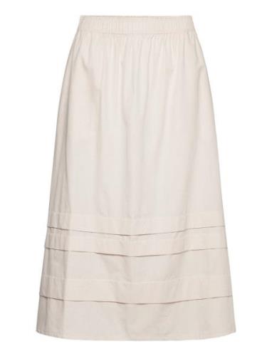 Olena Skirt Organic Cotton Lang Nederdel Cream Naja Lauf