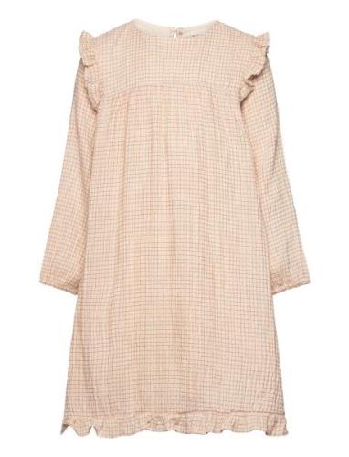 Dress Ls Check W. Lining Dresses & Skirts Dresses Casual Dresses Long-...