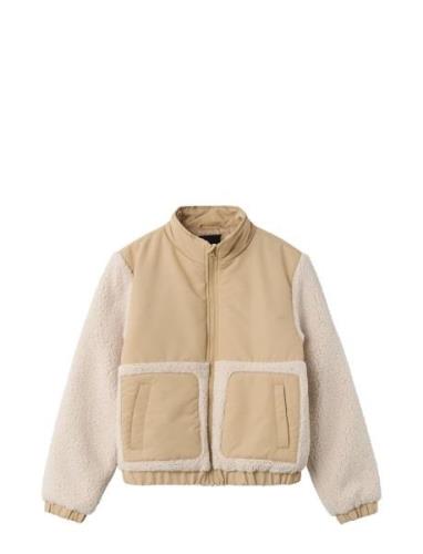 Nlfmatiba Short Jacket Outerwear Fleece Outerwear Fleece Jackets Beige...