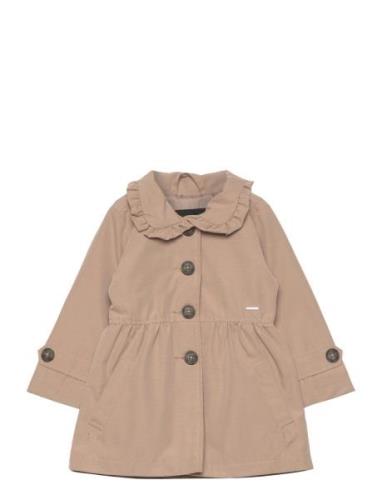 Nmfmadelin Trench Coat1 Skaljakke Outdoorjakke Beige Name It