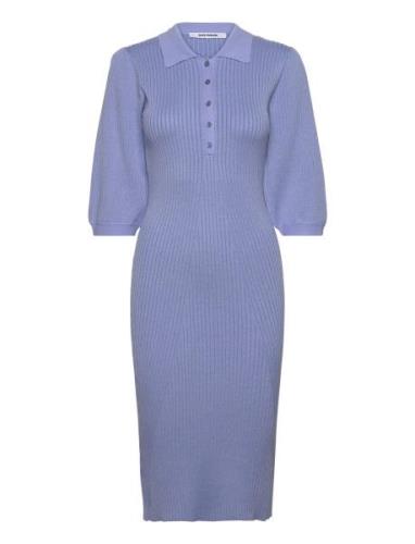 Srfilo Knit Dress Knælang Kjole Blue Soft Rebels