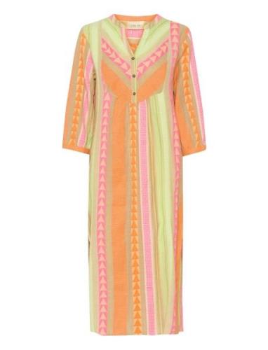 Crsola Caftan Dress - Mollie Fit Knælang Kjole Orange Cream