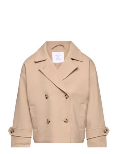 Jacket Trenchcoat Cropped Skaljakke Outdoorjakke Beige Lindex