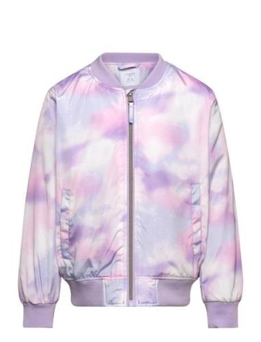 Jacket Bomber Bomberjakke Purple Lindex