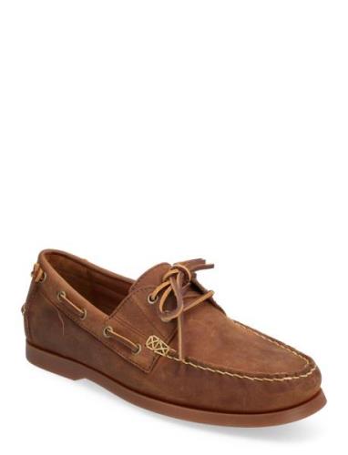 Leather-Merton Boat-Cs-Bts Sejlersko Sko Brown Polo Ralph Lauren