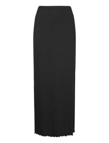 Mae Maxi Skirt Lang Nederdel Black Residus