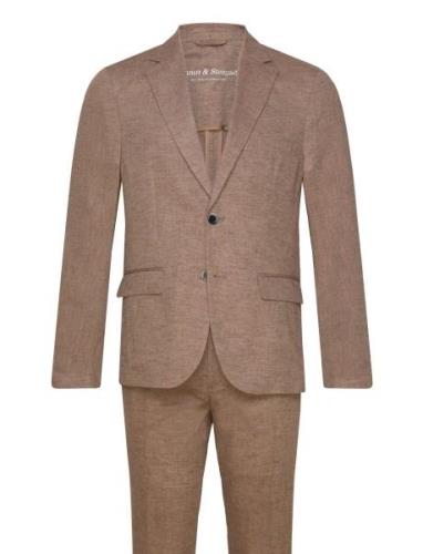 Bs Pollino Classic Fit Suit Set Habit Brown Bruun & Stengade