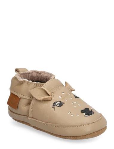 Leather Slipper - 3D Slippers Hjemmesko Beige Mikk-line