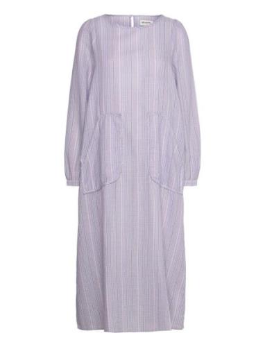 Lucasll Midi Dress Ls Knælang Kjole Purple Lollys Laundry