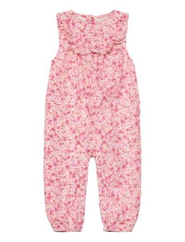 Suit Aop W. Lining Jumpsuit Pink Minymo