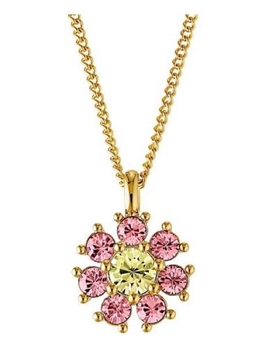 Delise Sg Yellow/Rose Accessories Jewellery Necklaces Dainty Necklaces...