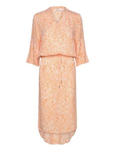 Slzaya Dress Knælang Kjole Orange Soaked In Luxury