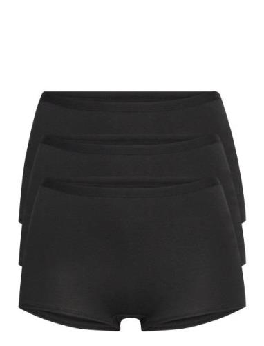 Brief 3 Pack Carin Boxer High Hipsters Undertøj Black Lindex