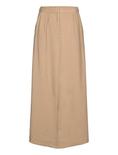 Objfaline Mw Ancle Skirt E Ss Fair 23 Lang Nederdel Beige Object