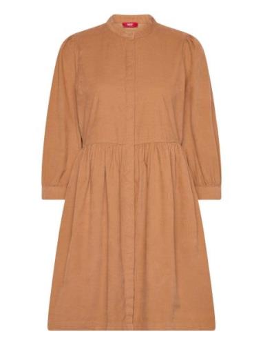 Women Dresses Light Woven Mini Knælang Kjole Brown Esprit Casual