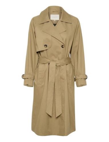 Kaelise Trenchcoat Trenchcoat Frakke Beige Kaffe